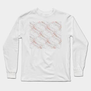 Rose gold honeycomb tiles Long Sleeve T-Shirt